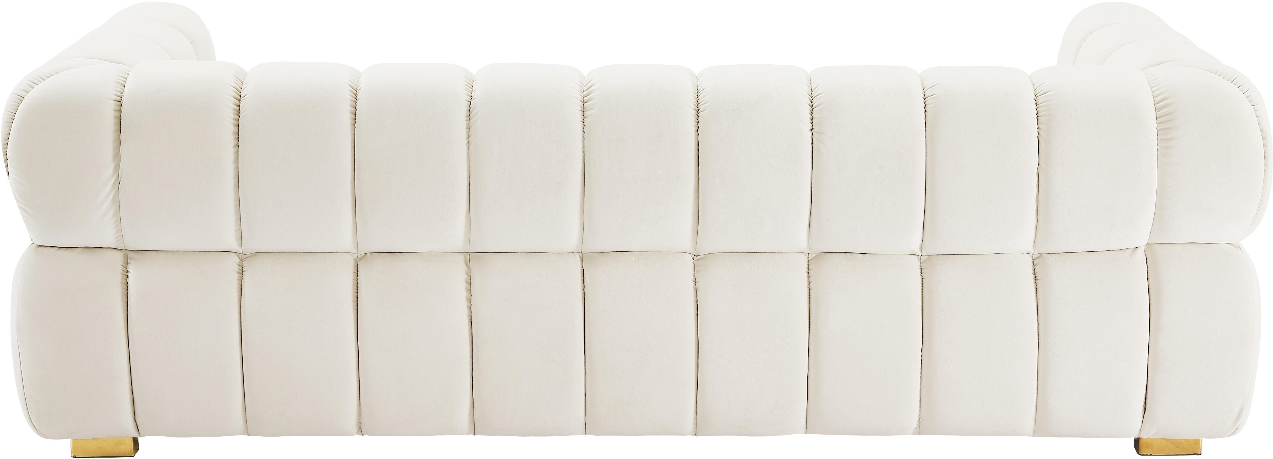 Gwen Cream Velvet Sofa