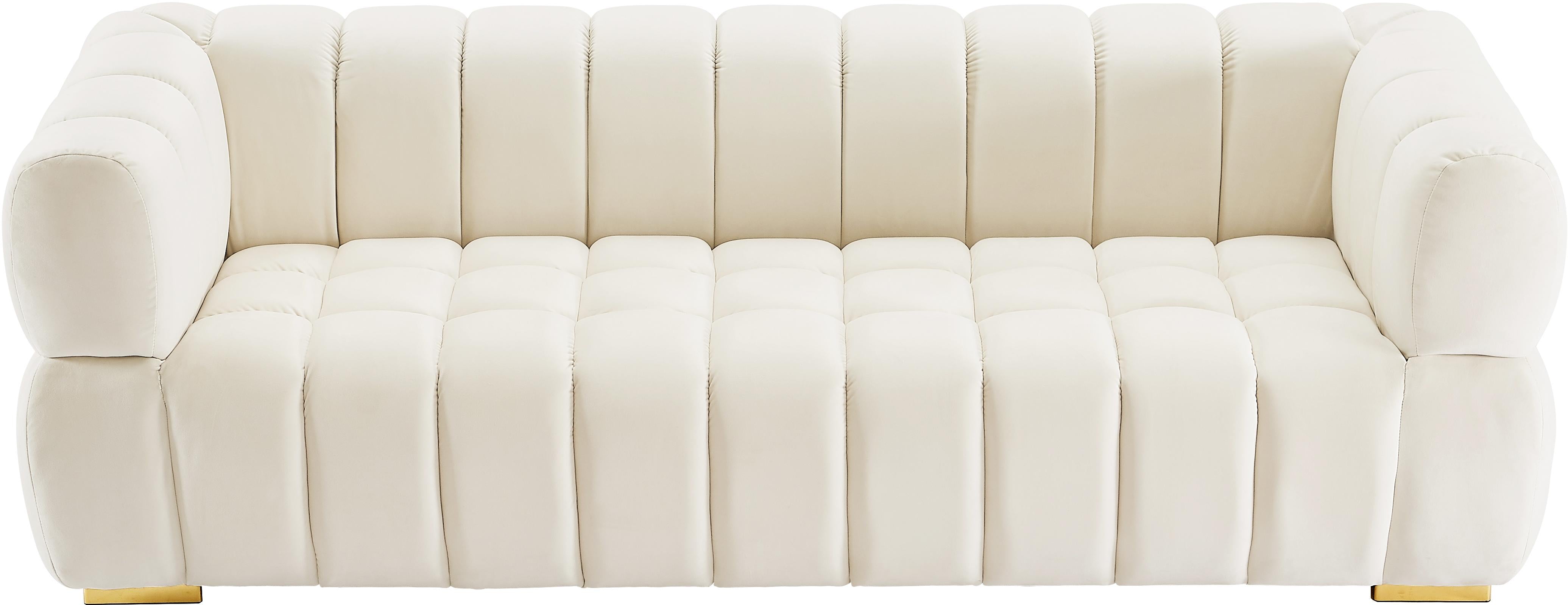 Gwen Cream Velvet Sofa