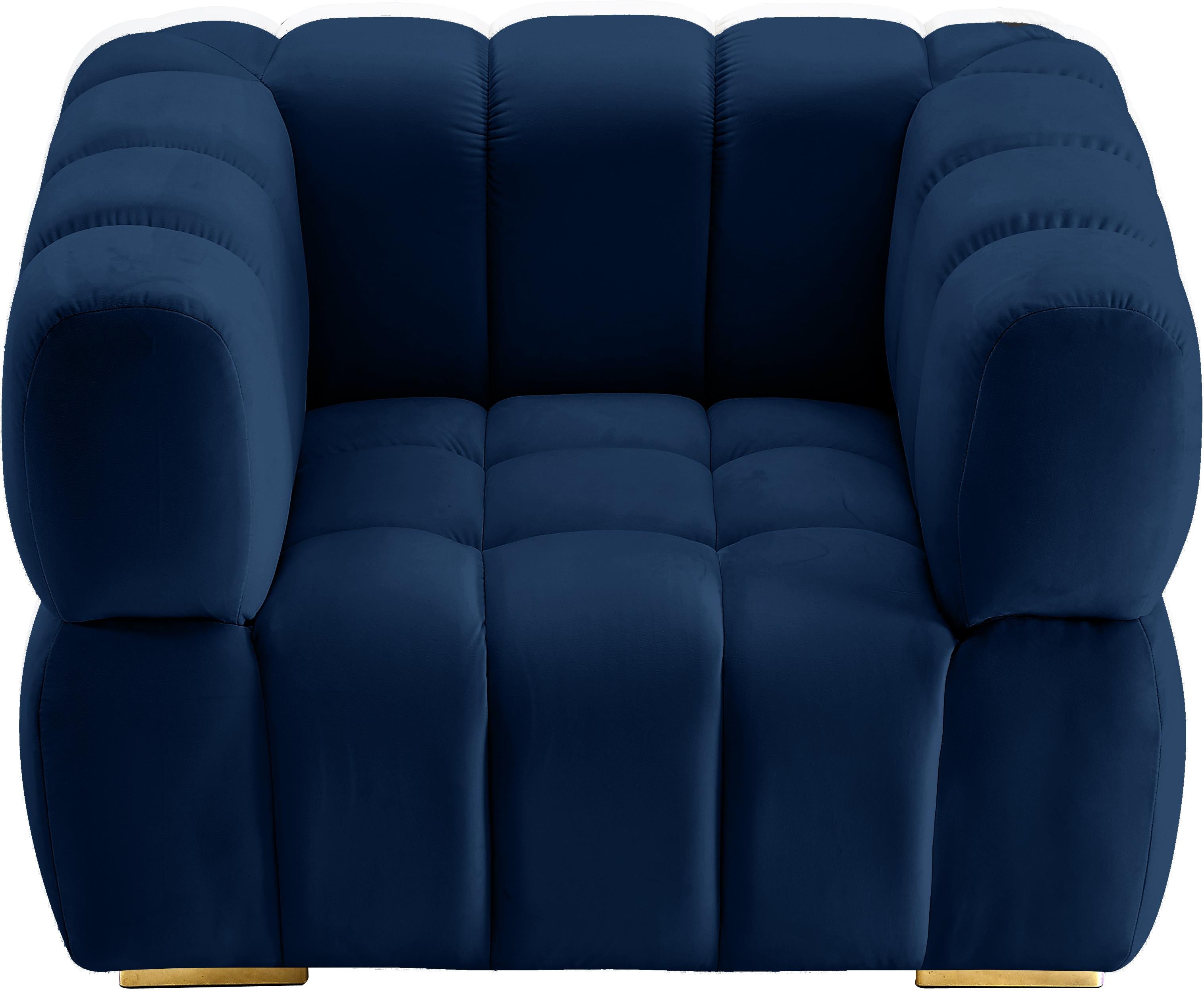 Gwen Navy Velvet Chair