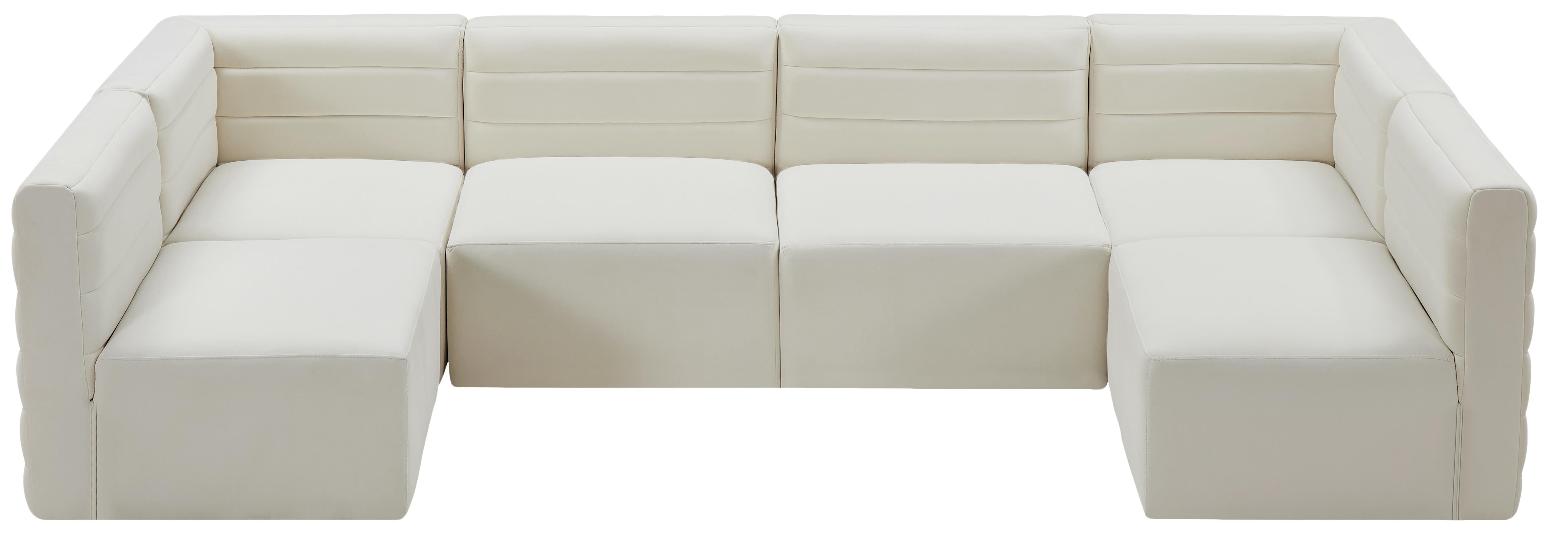 Quincy Cream Velvet Modular Sectional