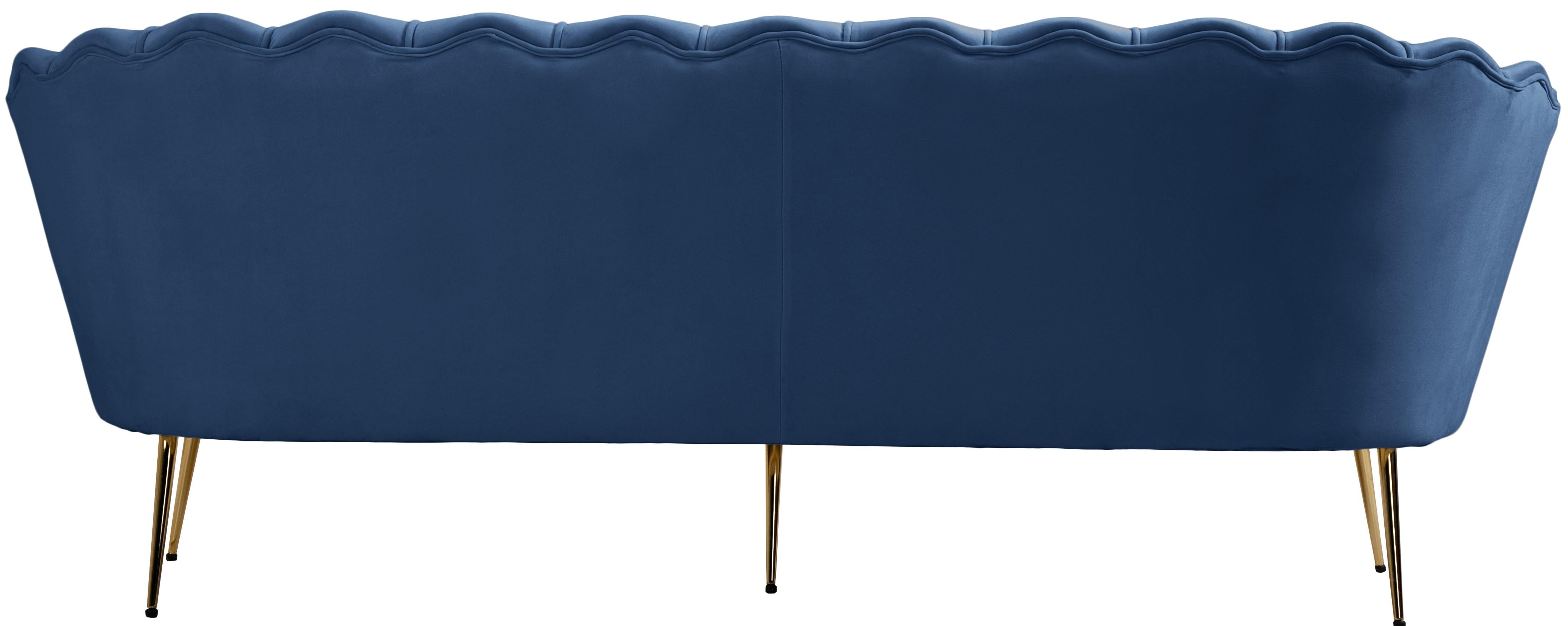 Gardenia Navy Velvet Sofa