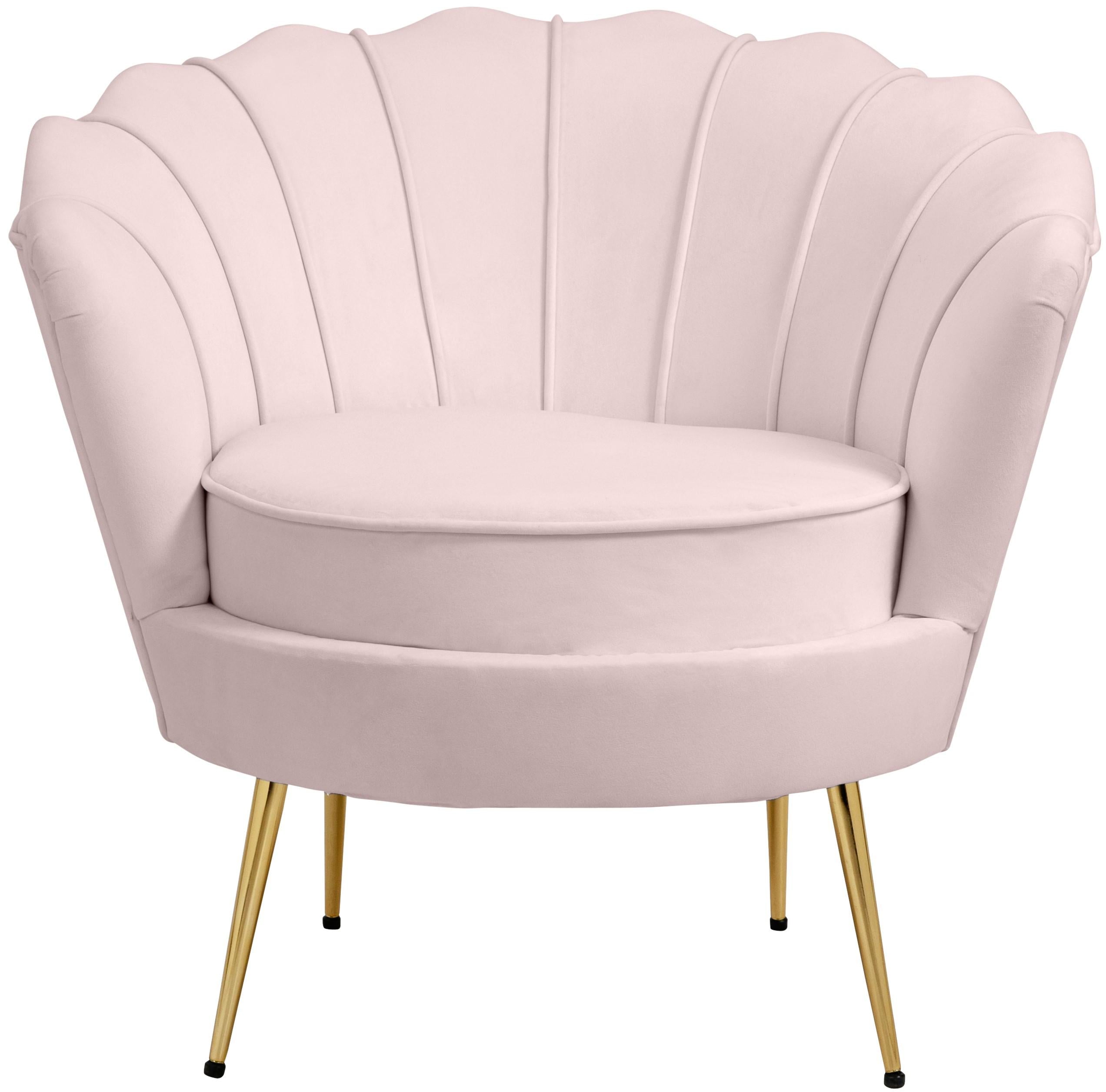 Gardenia Pink Velvet Chair