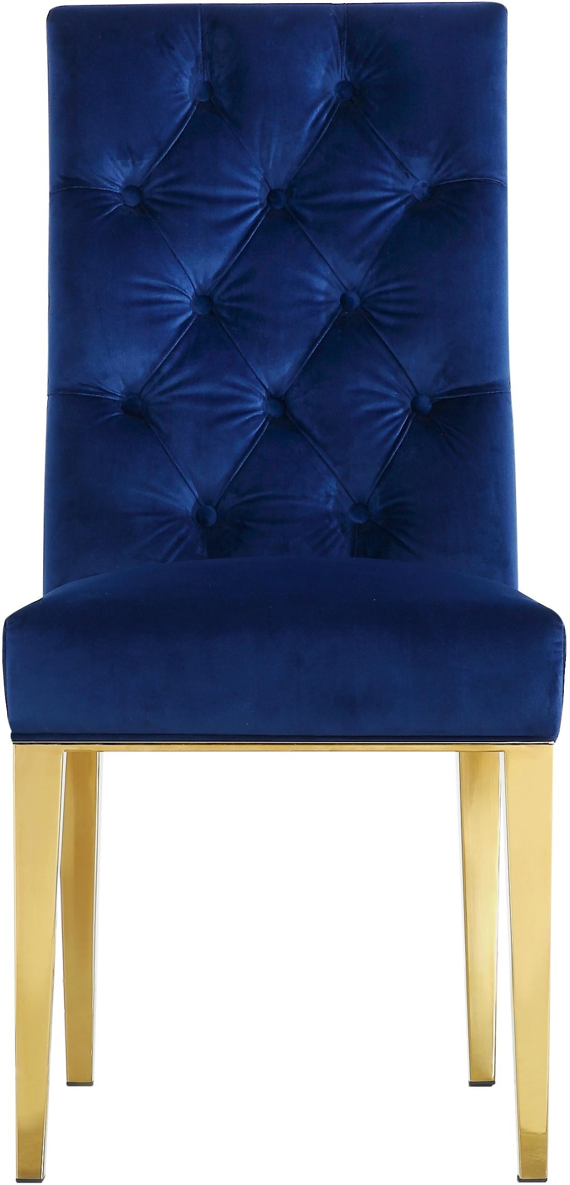 Capri Navy Velvet Dining Chair