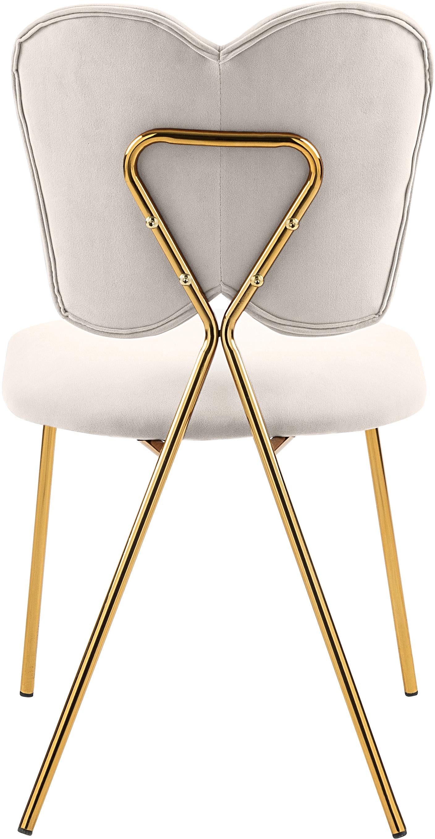 Angel Cream Velvet Dining Chair