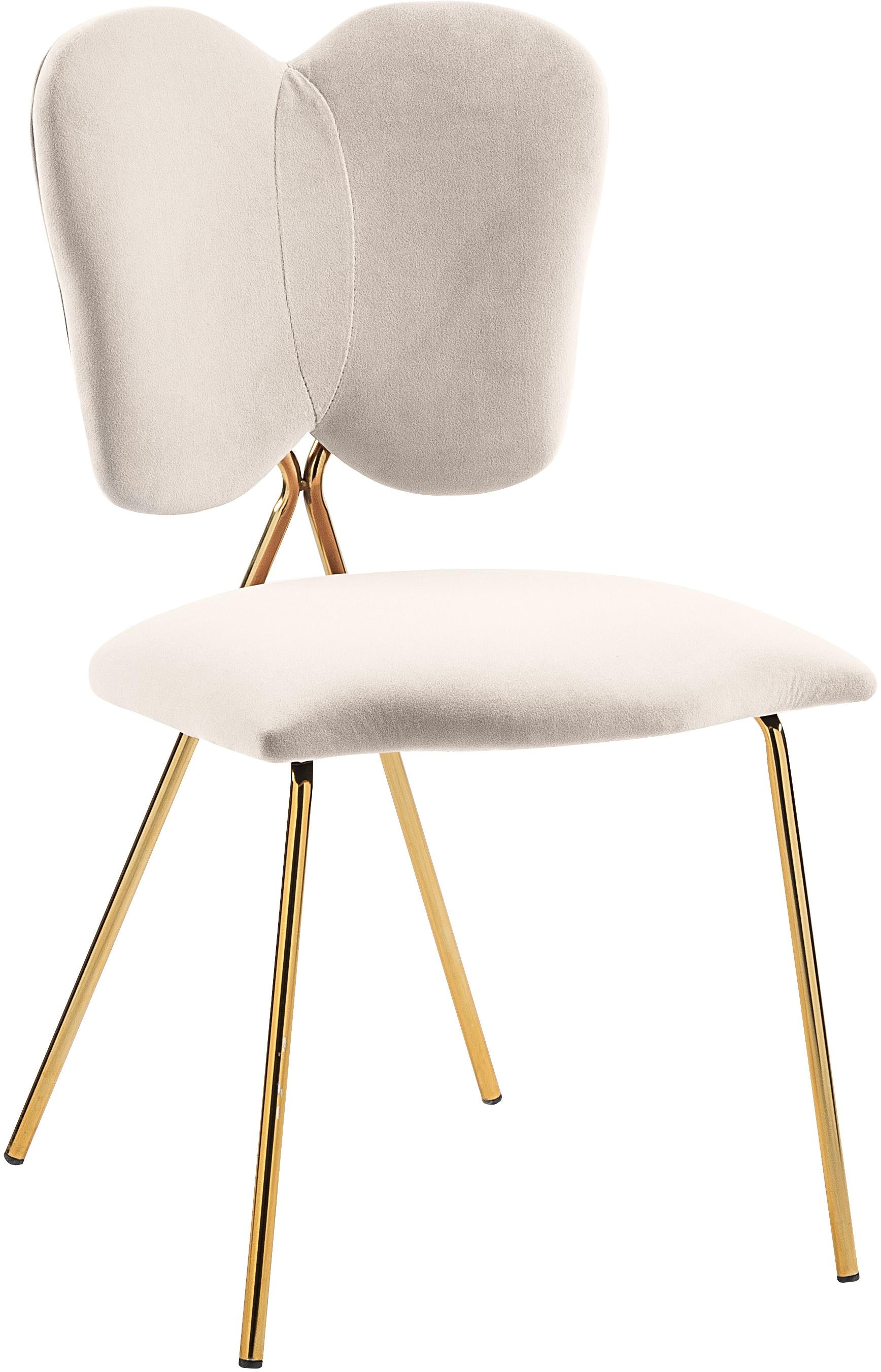 Angel Cream Velvet Dining Chair