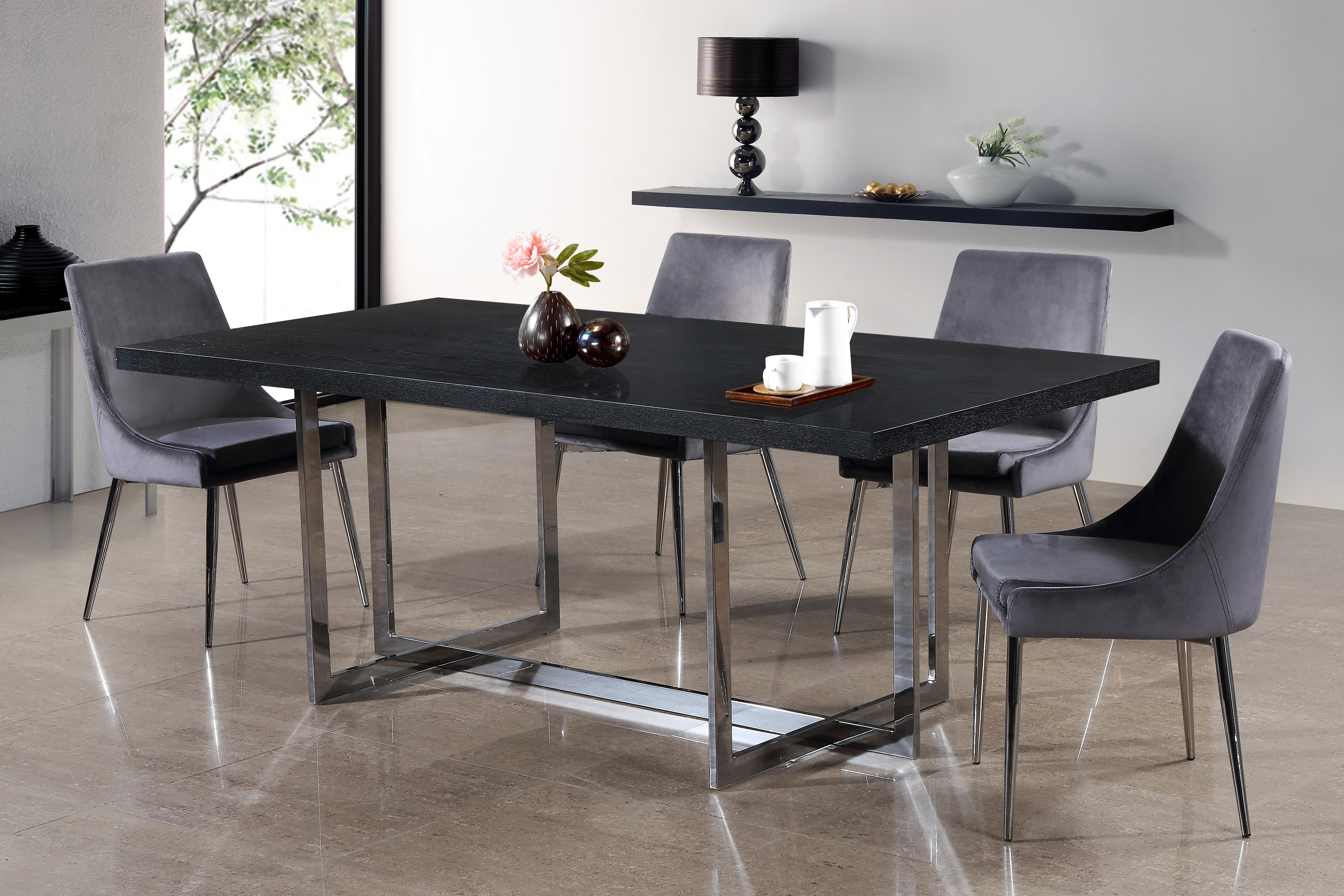 Karina Grey Velvet Dining Chair