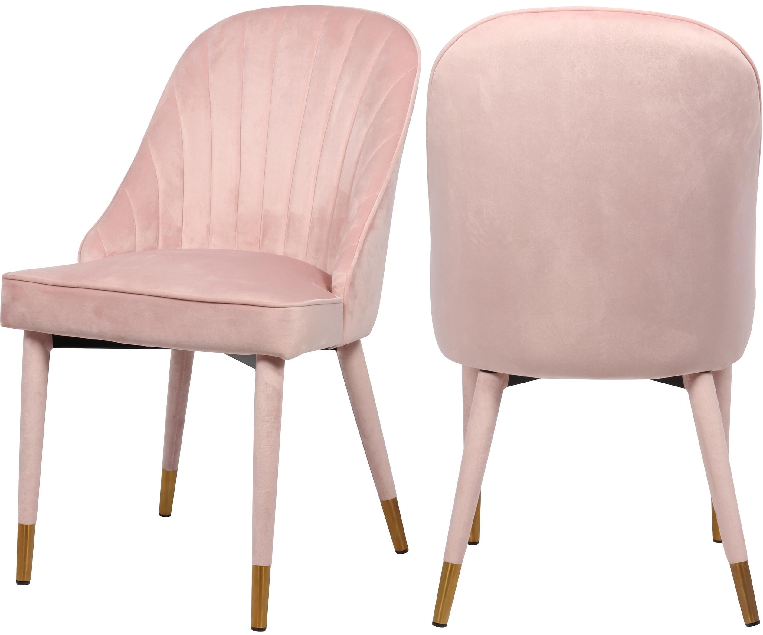 Belle Pink Velvet Dining Chair image