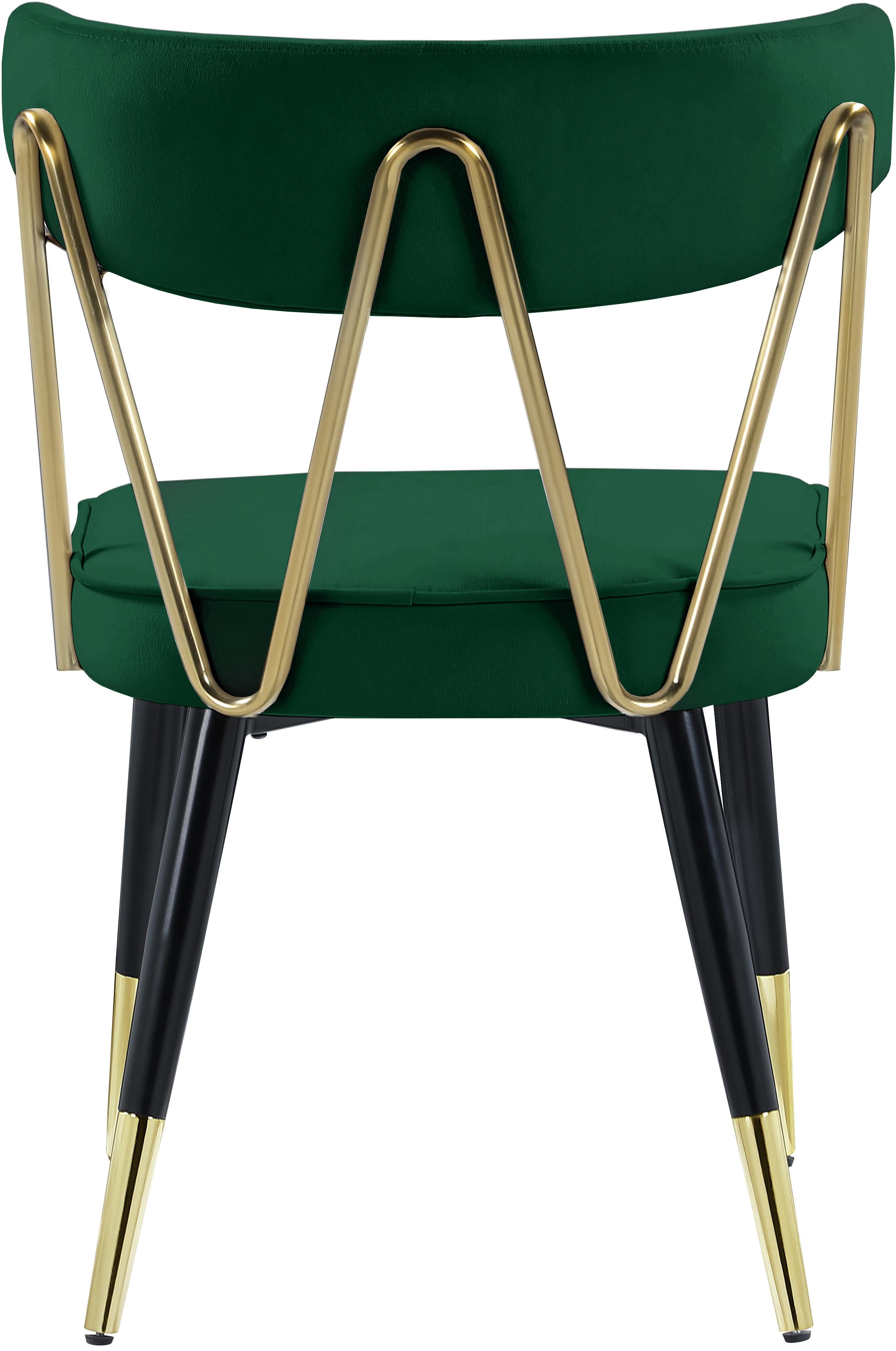 Rheingold Green Velvet Dining Chair