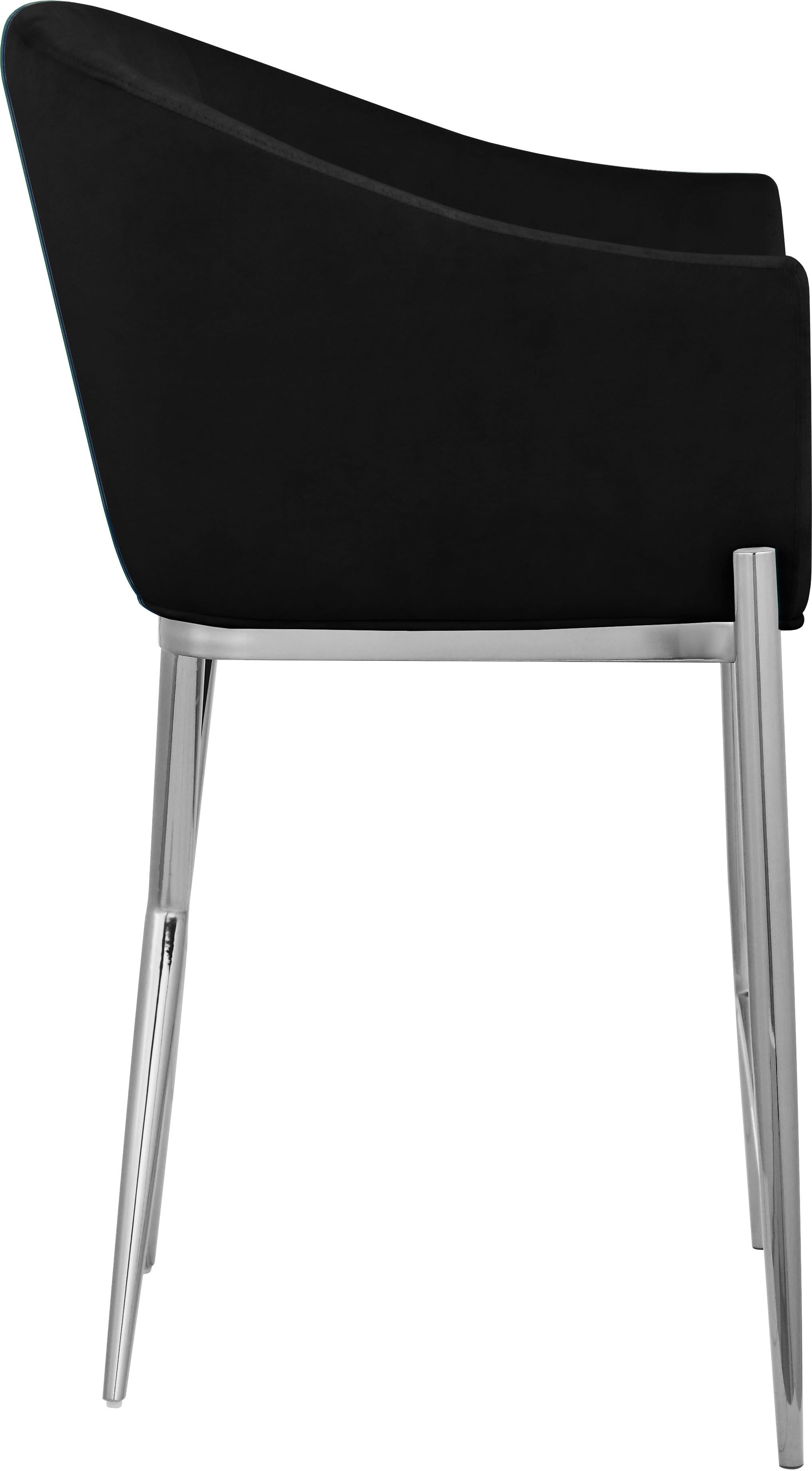 Xavier Black Velvet Counter Stool