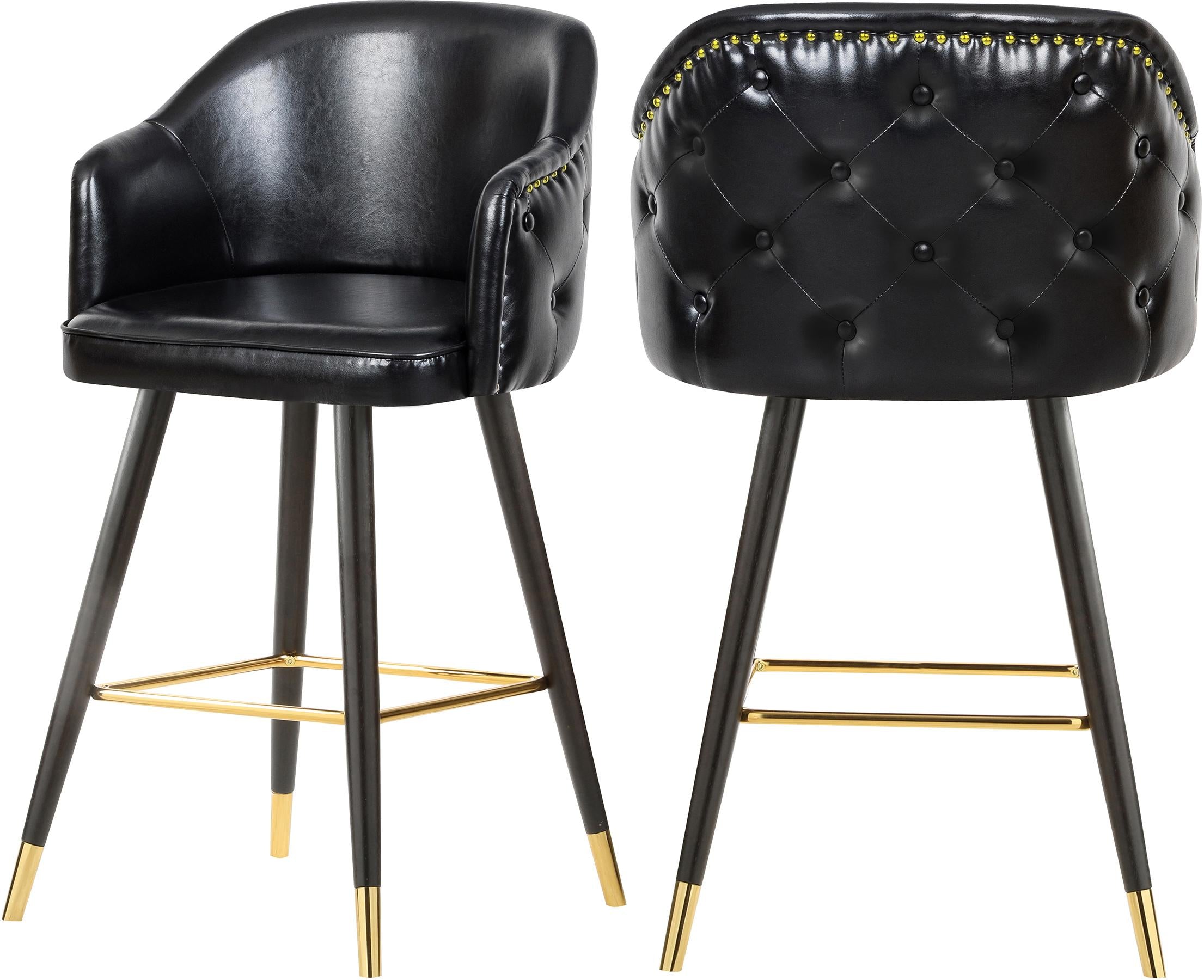 Barbosa Black Faux Leather Counter/Bar Stool image