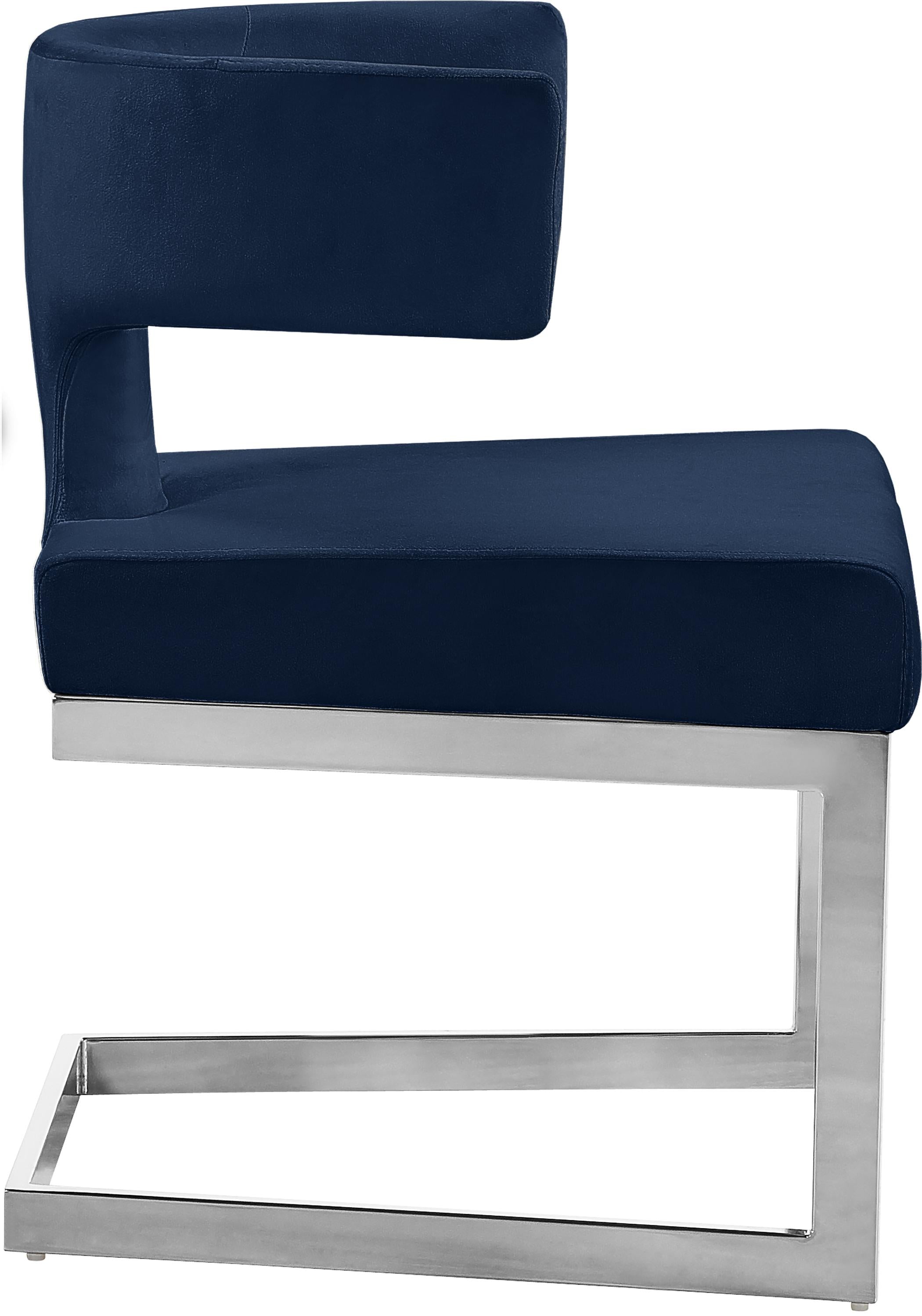 Alexandra Navy Velvet Dining Chair