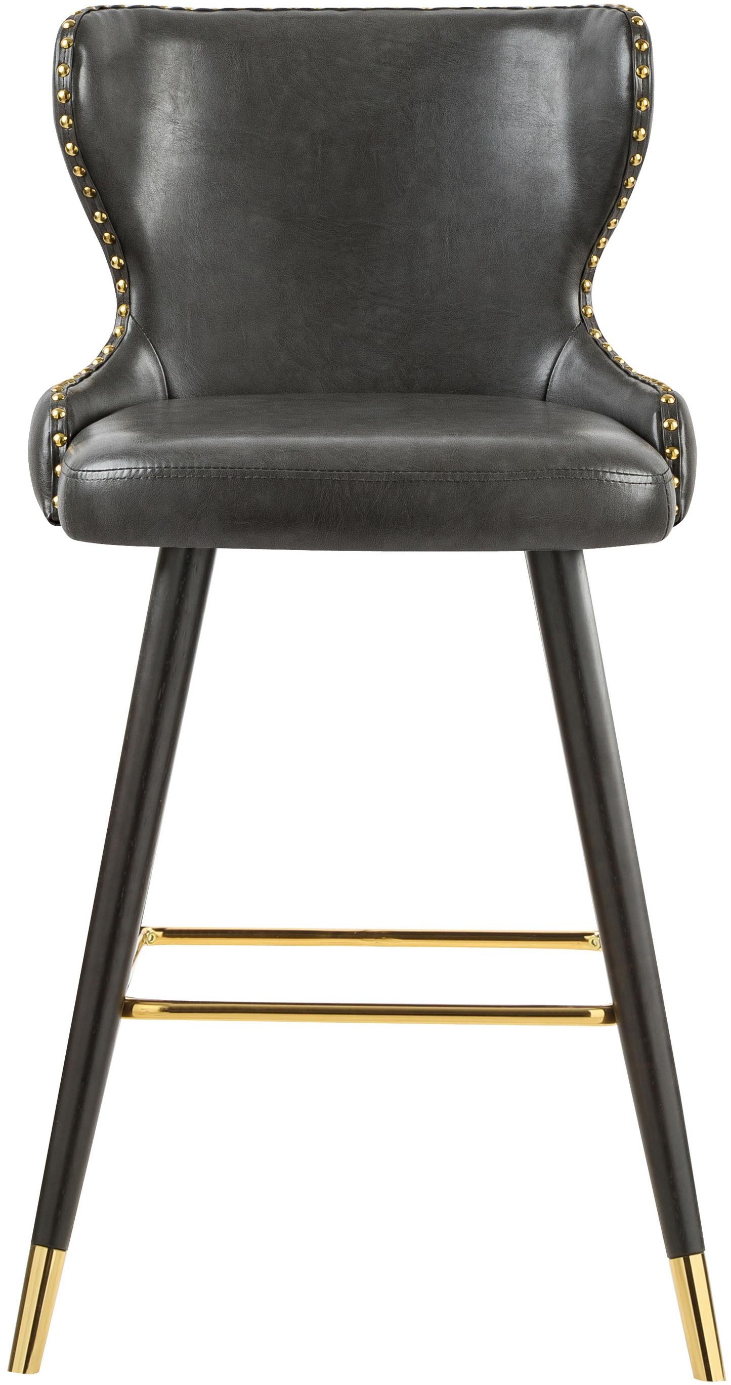 Hendrix Grey Faux Leather Counter/Bar Stool