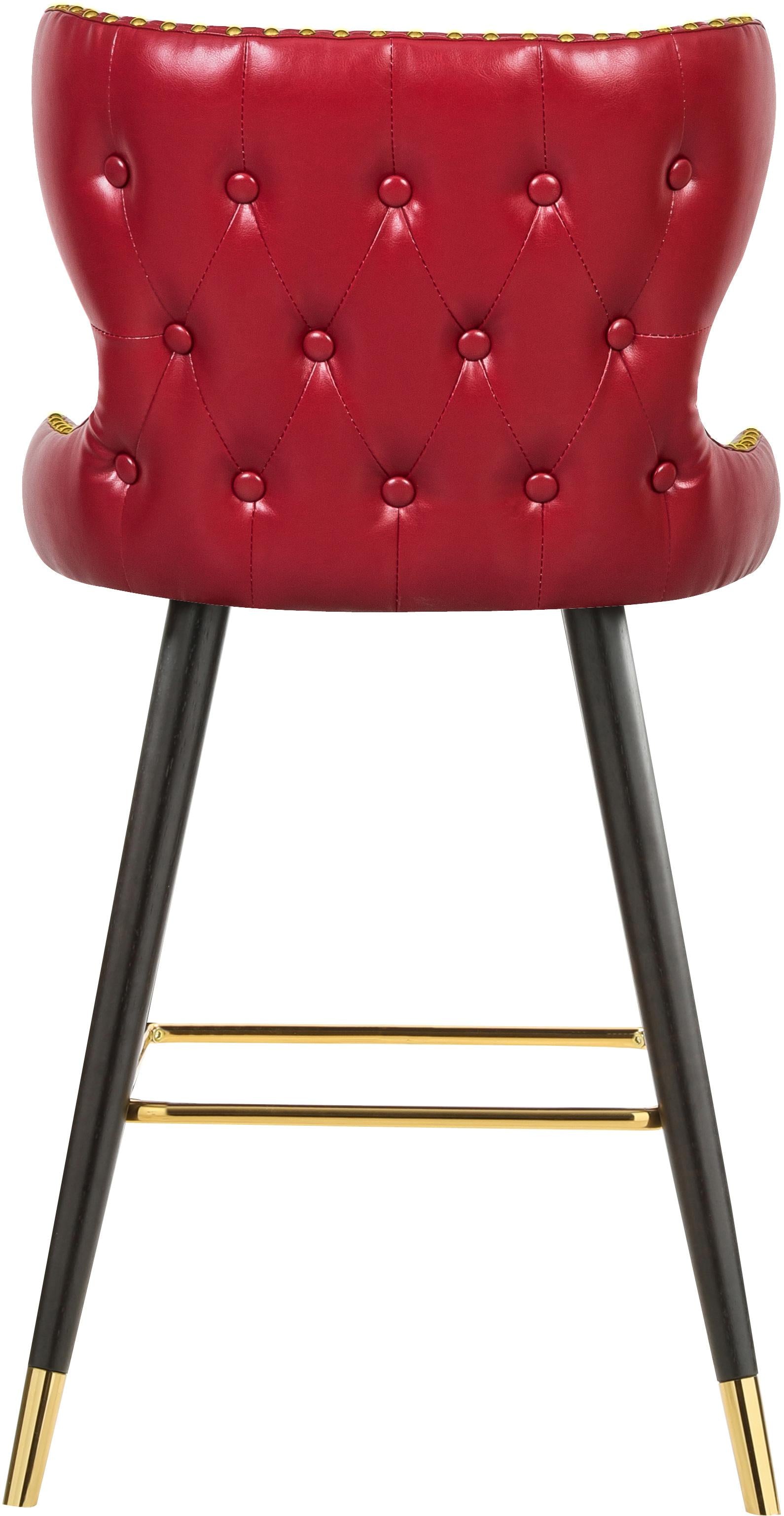 Hendrix Red Faux Leather Counter/Bar Stool