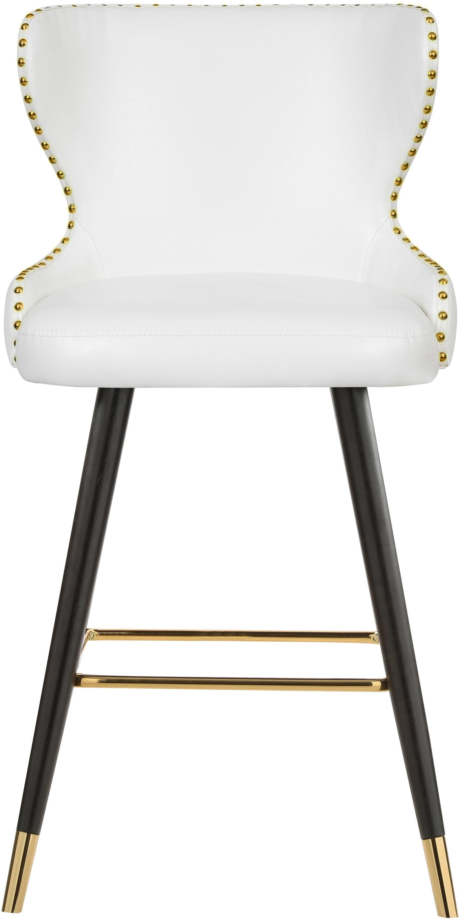 Hendrix White Faux Leather Counter/Bar Stool