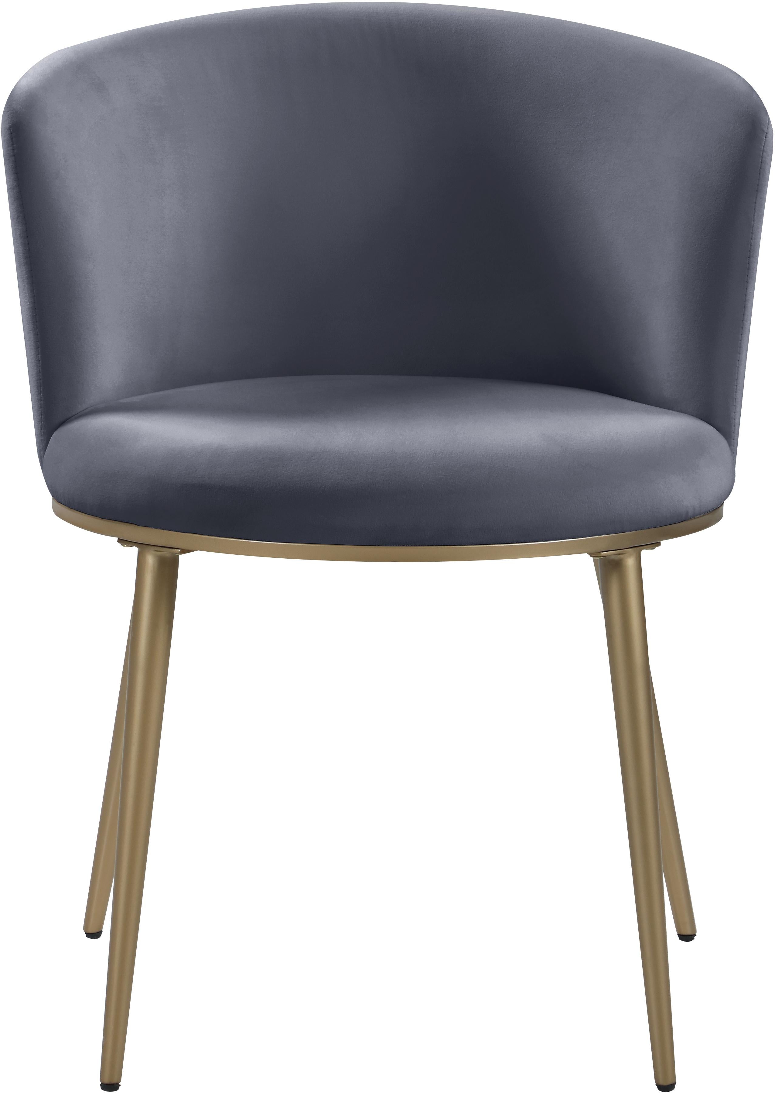 Skylar Grey Velvet Dining Chair