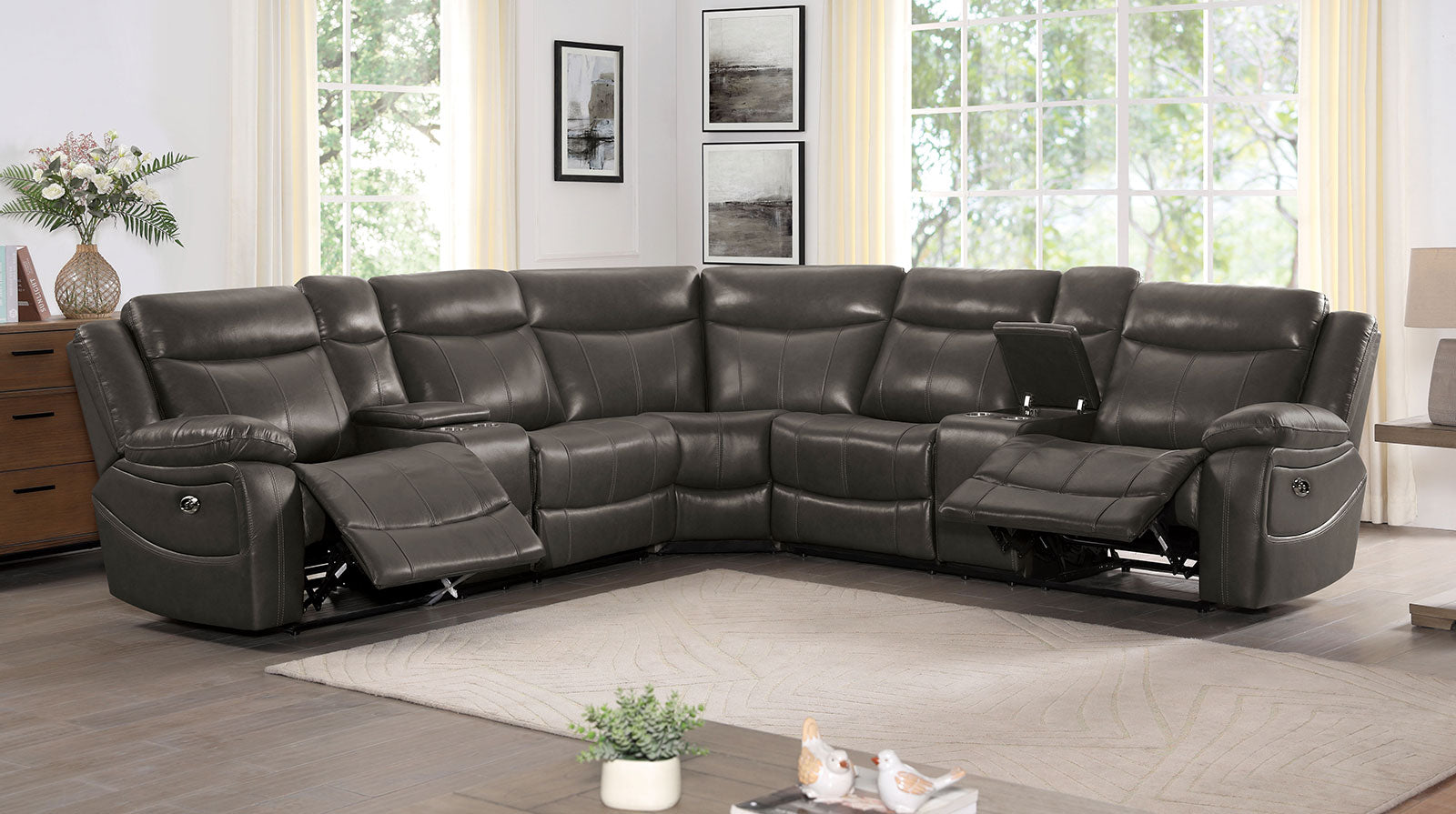 NORFOLK Power Sectional, Gray image