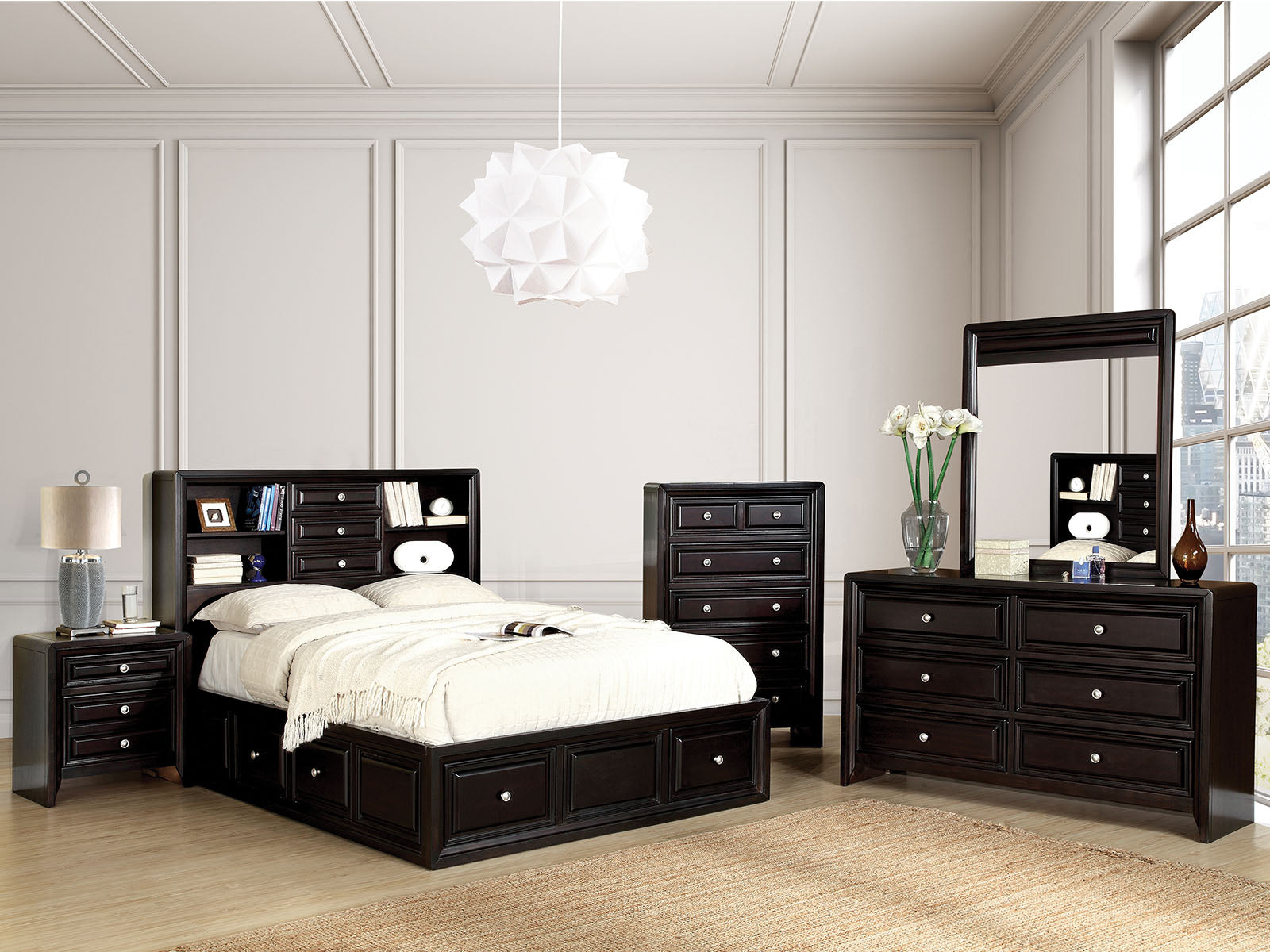 Yorkville Espresso 5 Pc. Queen Bedroom Set w/ 2NS image