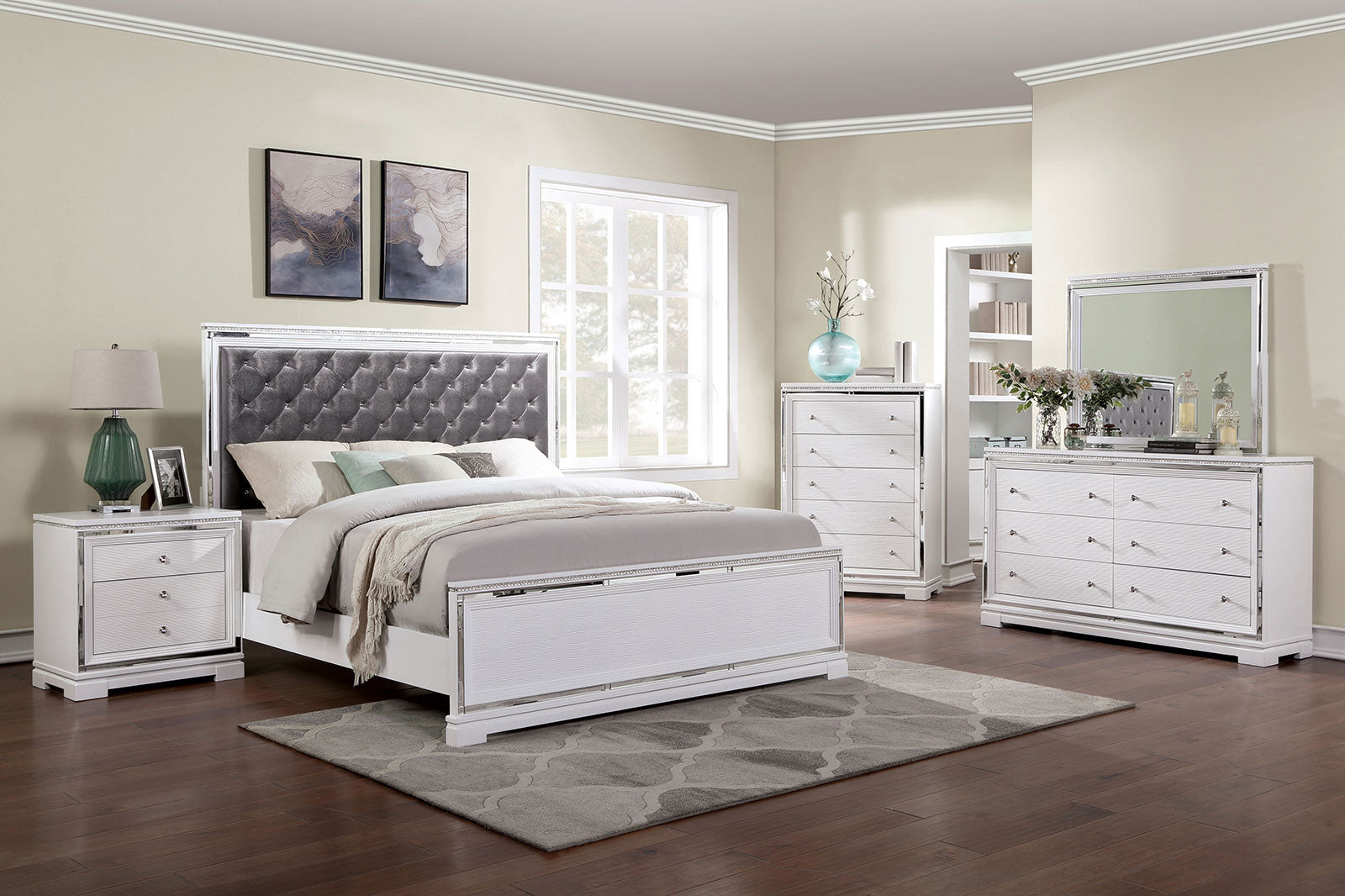 WINTERTHUR Queen Bed + 1NS + Dresser + Mirror image