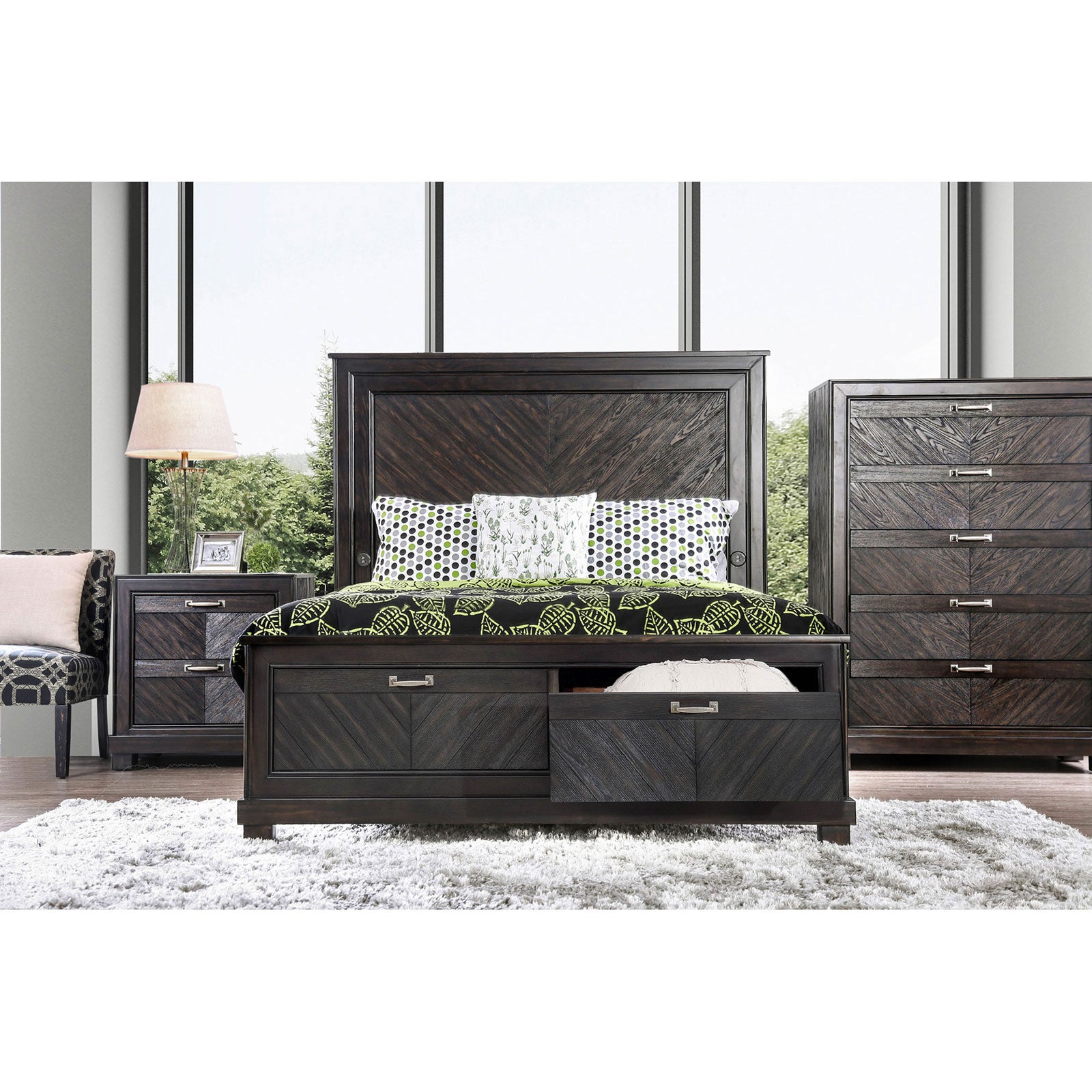 Argyros Espresso 5 Pc. Queen Bedroom Set w/ Chest image