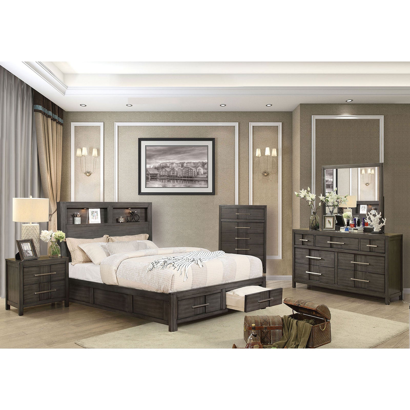 KARLA 5 Pc. Queen Bedroom Set w/ Chest image