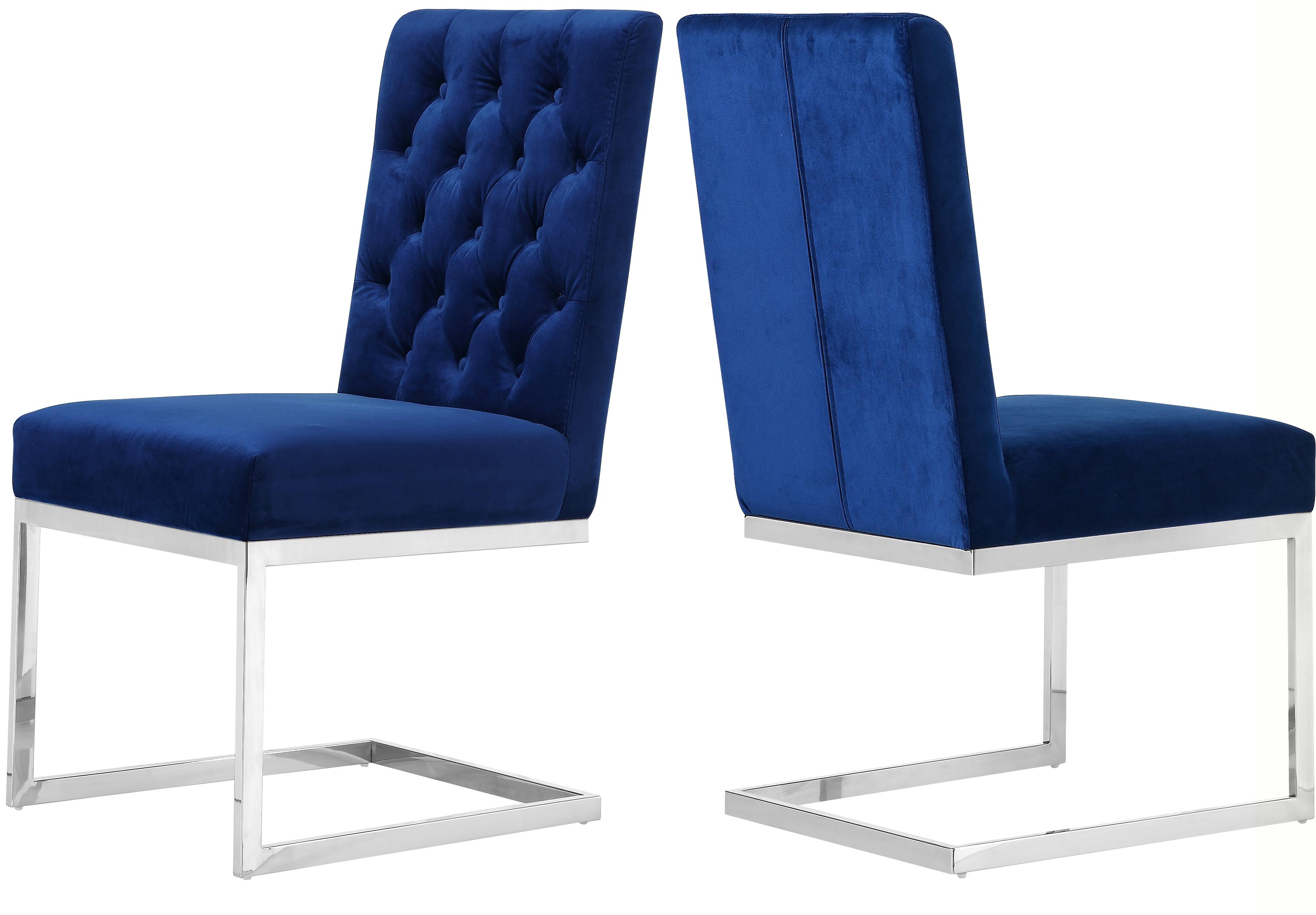 Carlton Navy Velvet Dining Chair image